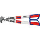 Coupe-câbles avec poignées télescopiques et cliquet, Ø de la capacité de coupe : 38 mm, Section du conducteur 280 mm², Long. 570-770 mm