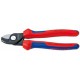Coupe-câbles, tête brunie, poignées à gaine en plastique, Long. : 165 mm, Ø de la capacité de coupe 15 mm, Section du conducteur 50 mm²