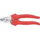 Coupe-câbles, tête polie, poignées à gaine en plastique., Long. : 165 mm, Ø de la capacité de coupe 10 mm, Section du conducteur 24 mm²