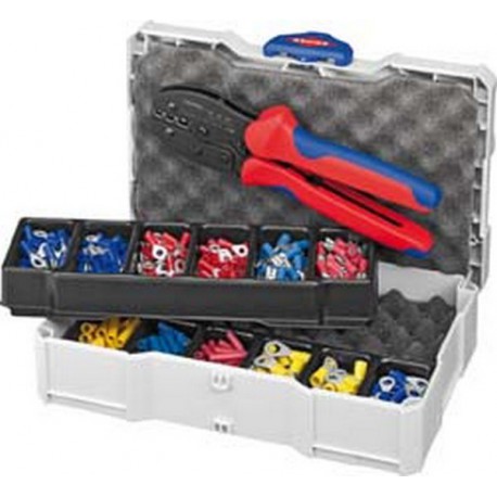 Coffret de sertissage cosses, 286 pièces, pour section de conducteur : 0,5-6 mm²
