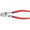 Pince à sertir les cosses, intro. avant, Long. : 180 mm, Section du conducteur 0,5-6 mm²