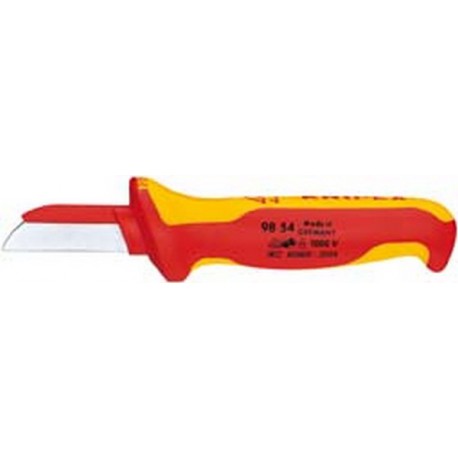 poignées à gaine en plastique multi-composant, Matériau de la lame : Acier à outils spécial, Lame fixe à lame droite, Dos de lame à gaine en plastique