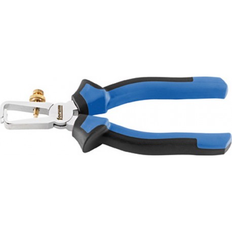 Pince à dénuder, tête chromée, poignées à gaine en plastique, en acier au chrome vanadium, Long. : 160 mm, Valeurs de dénudage du Ø 5 mm