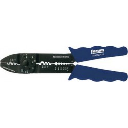 Pince à sertir pour cosses de câble et connecteurs à fiches, section du conducteur de 0,5 à 6 mm², Utilisation : Cosses de câble non isolées, Long. 220 mm