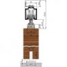 HELM 73 Set ferrure porte bois - sans rail