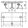 HELM 402 D manchon double avec fixation plafond., 60 mm