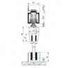 HELM 73 Set ferrure porte verre.pour 8/10mm ESG b.80 kg - sans rail