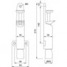 KWS 1026 Blocage portière 30mm Hub, gris