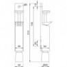 KWS 1082 Blocage portière 50mm Hub, gris