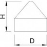 KWS 8801 Support extrémité cone Ø 35 mm, 31 mm hoch