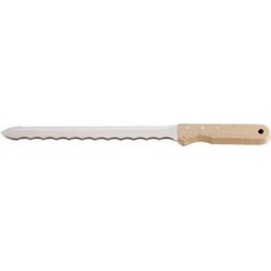 Couteau pour matériaux isolants, manche en bois, Long. de la lame : 280 mm