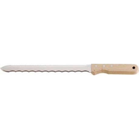 Couteau pour matériaux isolants, manche en bois, Long. de la lame : 280 mm