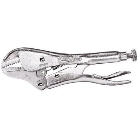 Pince-étau, mors de préhension dentés, Long. : 175 mm, Modèle Becs droits, Capacité de serrage 38 mm