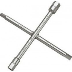 Clé en croix pour plomberie, Dimensions : 220 x 220 mm
