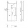 Serrure pour porte coulissante PZ,E55,VK8,D55,20kt,DL/DR