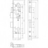 Serrure porte PZ,E72,VK8,D25,24kt,DL/DR