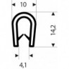 Protection des bords souples 10x 14,2mm sch 50m