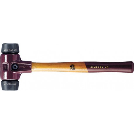 Massette Simplex, moyennement dur, têtes de frappe en mélange de caoutchouc, Ø de la tête : 60 mm