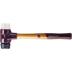 Massette Simplex, moyennement dur/dur, têtes de frappe en mélange de caoutchouc/nylon, Ø de la tête : 60 mm