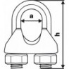 Clip cable métallique 741 (ehem.) A4 4mm/M4 1/8 HP (Par 5)