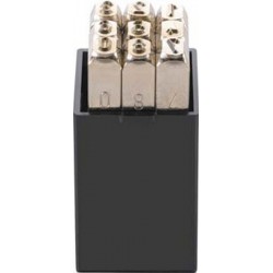 Jeu de chiffres à frapper nickelés hauteur caractères 6mm TURNUS 1 PCS