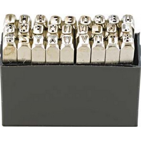 Jeu de lettres à frapper, TURNUS, Hauteur des caractères : 6 mm