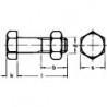 Vis + boulon DIN 601 Mu HDG M10x180 HP E-NORMpro (Par 25)