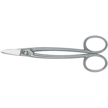 Ciseaux d'orfèvre, Long. : 180 mm, Modèle Taillants droits, avec anneaux