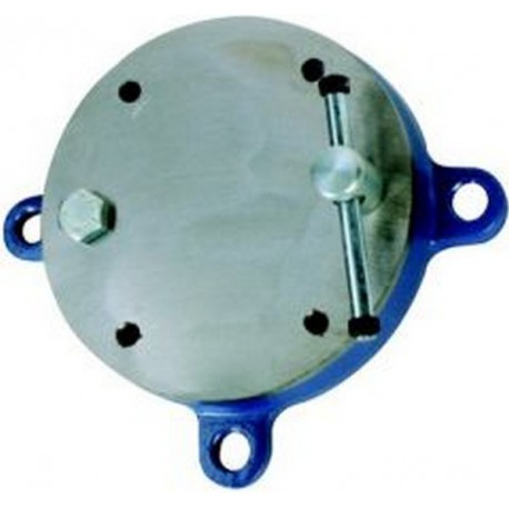 Plateau rotatif pour étaux parallèles avec mors serre-tubes soudés, Pour Larg. : de mors : 120 mm, Pas des trous 185 mm, Ø du trou 13,5 mm