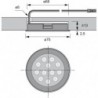 Lampe LED  Alu Op.ww, 12V, 2.3W, IP 44, 2m