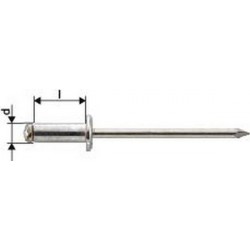 Rivet aveugle alu VA Tête bombee 4x12mm Gesipa (Par 1000)