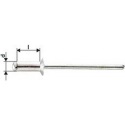 Rivet aveugle alu standard tête fraisée 4x10mm Gesipa (Par 1000)