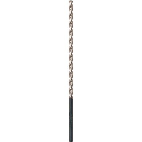 Foret hélicoïdal extra-long, queue cylindrique, DIN 1869, type TF, en acier à coupe rapide, fini brillant, Ø h8 : 3,00 mm, Long. totale 190 mm