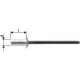 Rivet aveugle CAP alu standard  tête semi-bombée 4,8x11,0mmGesipa (Par 1000)