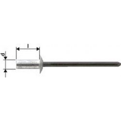 Rivet aveugle CAP alu standard  tête semi-bombée 4,8x11,0mmGesipa (Par 1000)