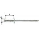 Rivet aveugle multiserrage acier/acier tête semi-bombée 4x10mmGesipa (Par 1000)
