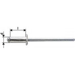 Rivet aveugle alu standard tête semi-bombée 3x8mm Gesipa (Par 1000)