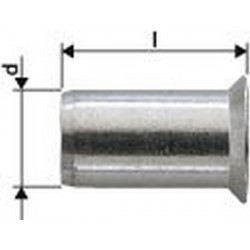 Ecrou aveugle alu standard tête fraisée M5x7x13,5 Gesipa (Par 100)