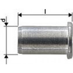 Ecrou aveugle alu standard tête plate M6x9x15,5 Gesipa (Par 250)