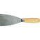 Couteau de peintre trempé, rectifié conique, avec manche plat ovale en bois., Larg. : 100 mm