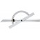 Rapporteur d'angle, réglable et coulissant en Long., Arc gradué : 300 mm, Long. des branches 600 mm