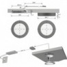 Spot LED Eco Alu Opww,12V,1,7W, bague mat