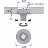 Spot LED Alu Optik nw 12VDC, 1.2W, 1.8m LTG, M1
