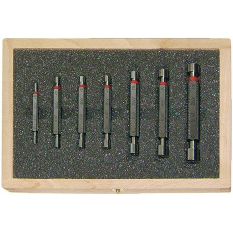 Jeu de tampons lisses, Quantité : 7 pièces, Cote nominale 3-12 mm, Composition du jeu 3 4 5 6 8 10 12 mm