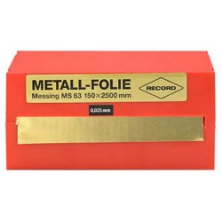 Feuille clinquant acier non allié 150x2500x0,050mm RECORD 1 PCS
