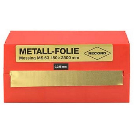 Feuille clinquant acier non allié 150x2500x0,250mm RECORD 1 PCS