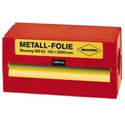 Feuille clinquant laiton 150x2500x0,050mm RECORD 1 PCS