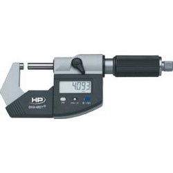 Micromètre numérique DIGI-MET® RS 232 et Digimatic, Plage de mesure : 0-25 mm, Ø de la touche mobile 6,5 mm, Pas de la broche 0,635 mm