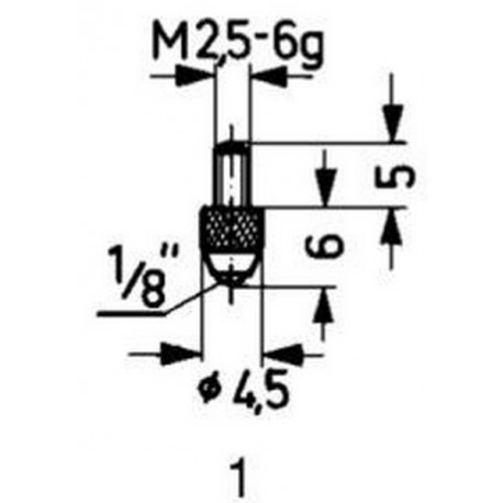 Touche de mesure acier type 1/Standard KÄFER 1 PCS