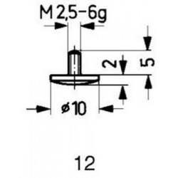 Touche de mesure acier type 12/10,0mm KÄFER 1 PCS